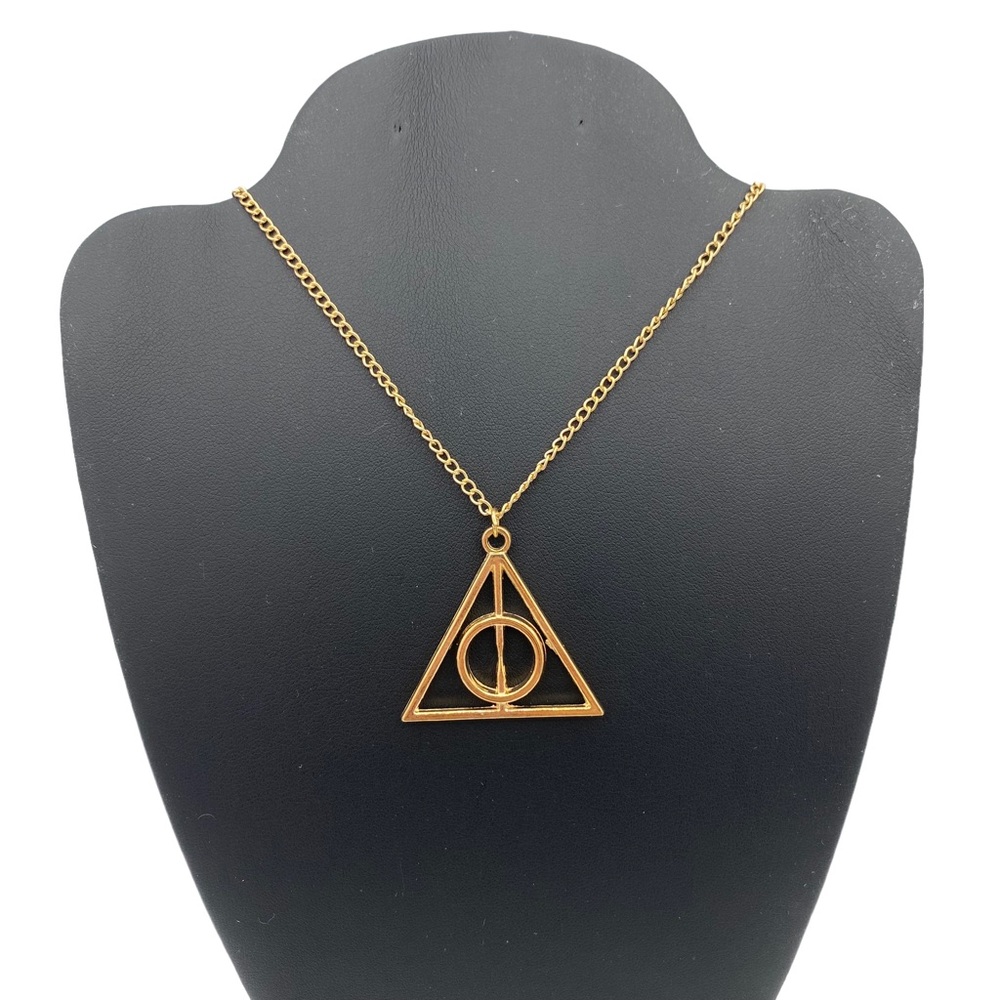 Harry Potter The Deathly Hallows Golden Necklace